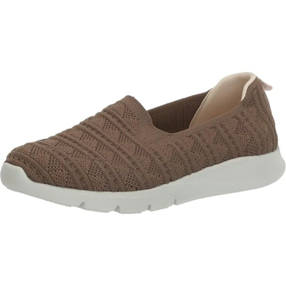 Spenco Womens Comfort Stretch Crochet Sneaker Shitake Brown 5.5D Orthotic SlipOn - Picture 2 of 8